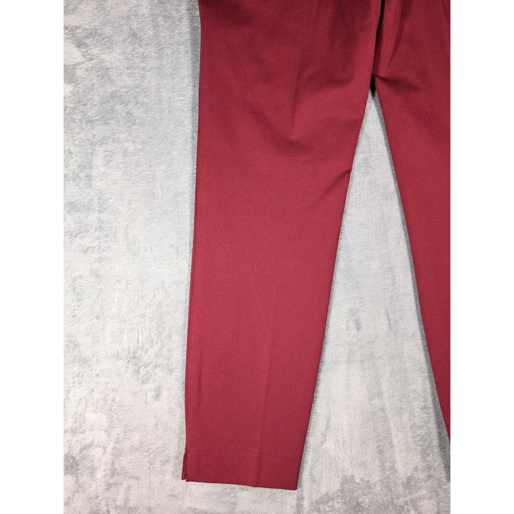 White House Black Market The Slim Ankle Pant Burgundy Maroon Work Trouser Size 2